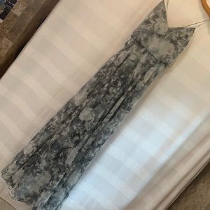 Blue multi color luxe chiffon prints